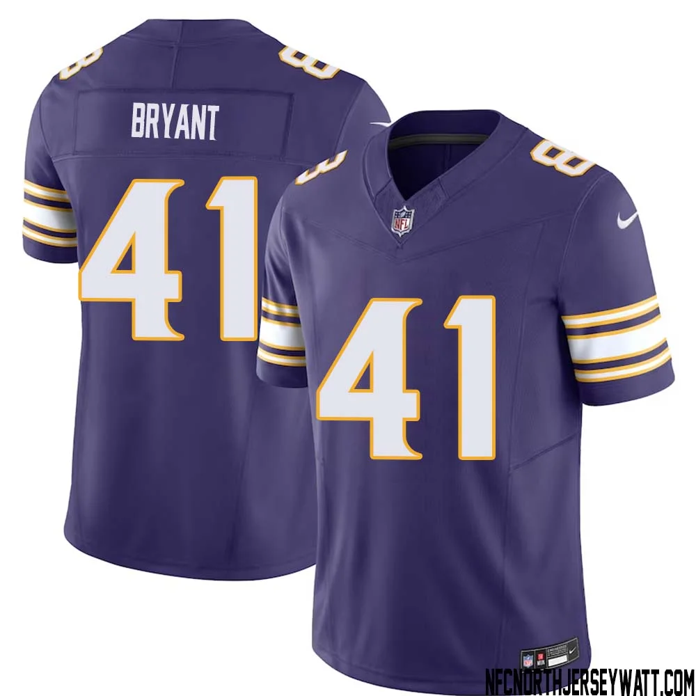 Austin Bryant No 41 Mens Purple Minnesota Vikings Vapor F.U.S.E. Limited Jersey 1