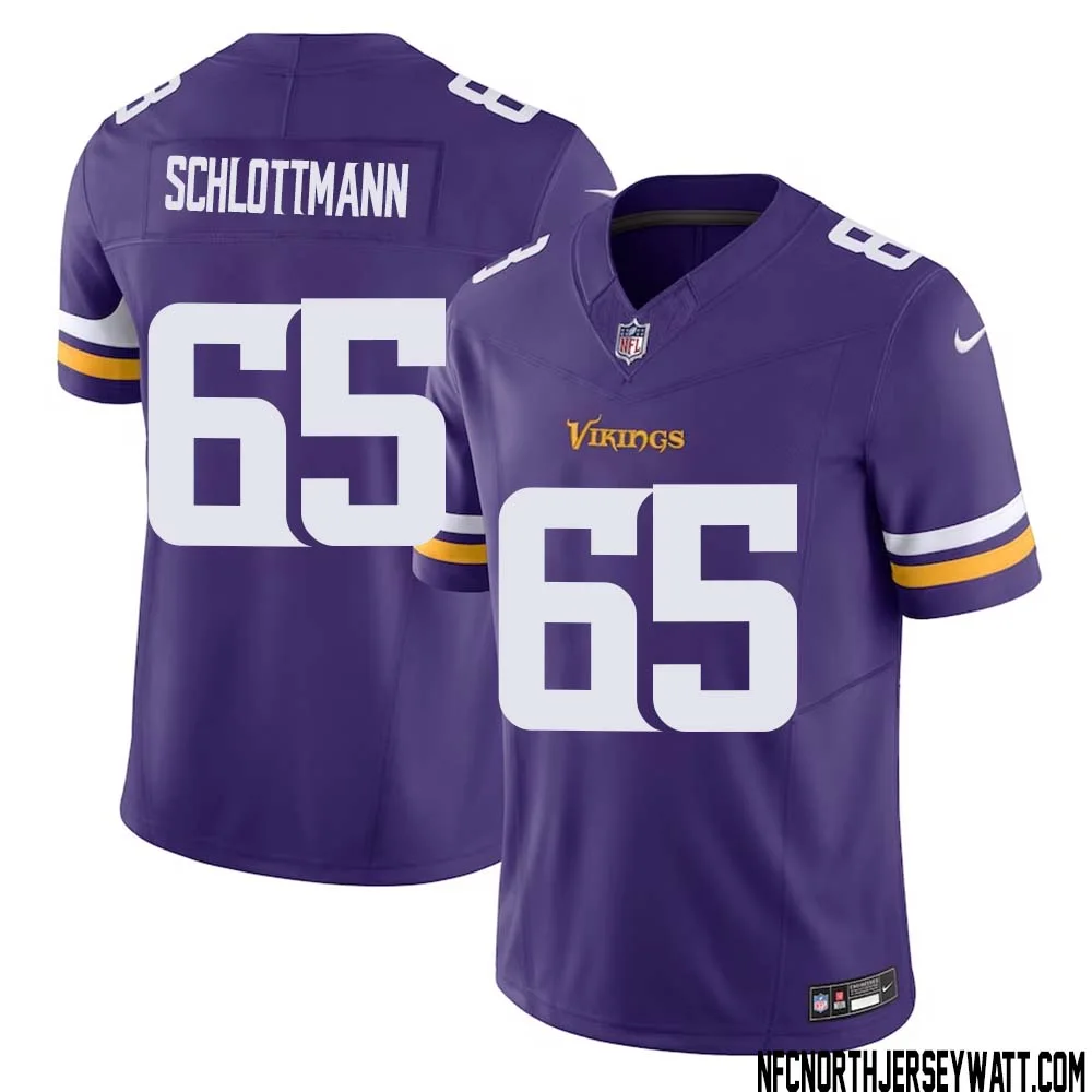 Austin Schlottmann No 65 Men Purple Minnesota Vikings Vapor F.U.S.E. Limited Jersey