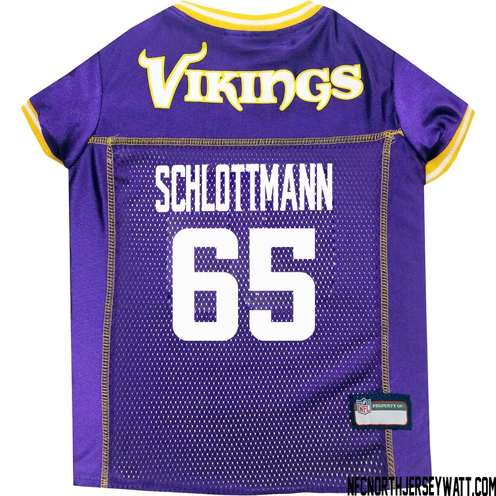Austin Schlottmann No 65 Purple Minnesota Vikings Dog Jersey