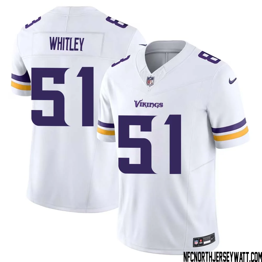 Benton Whitley No 51 Men White Minnesota Vikings Vapor F.U.S.E. Limited Jersey