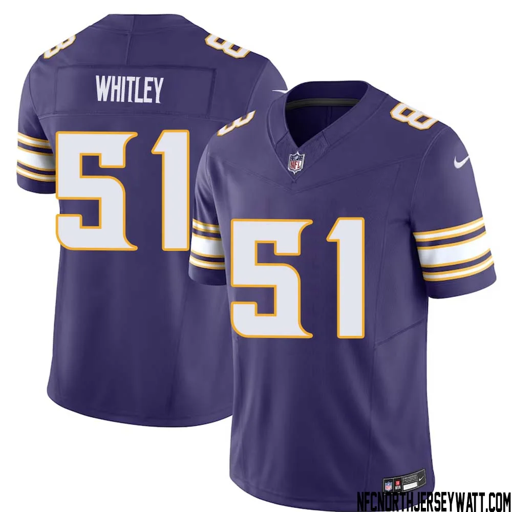 Benton Whitley No 51 Mens Purple Minnesota Vikings Vapor F.U.S.E. Limited Jersey