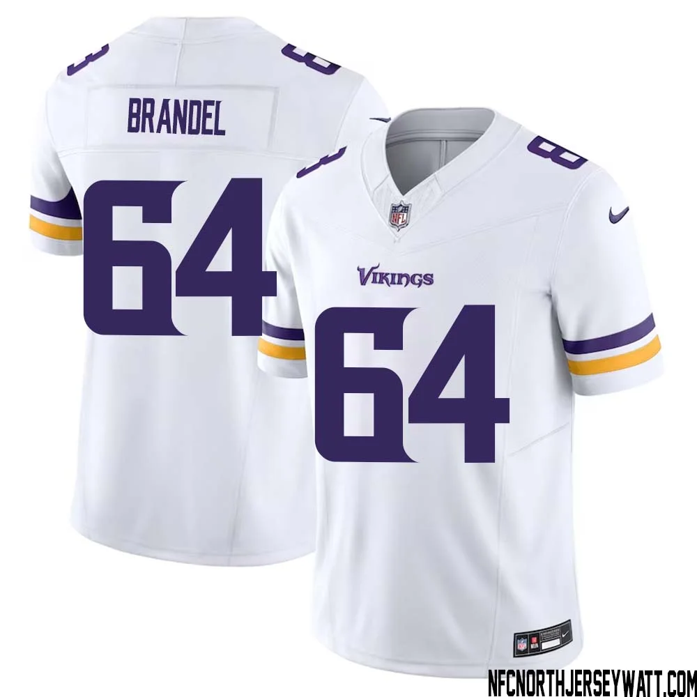 Blake Brandel No 64 Men White Minnesota Vikings Vapor F.U.S.E. Limited Jersey 1