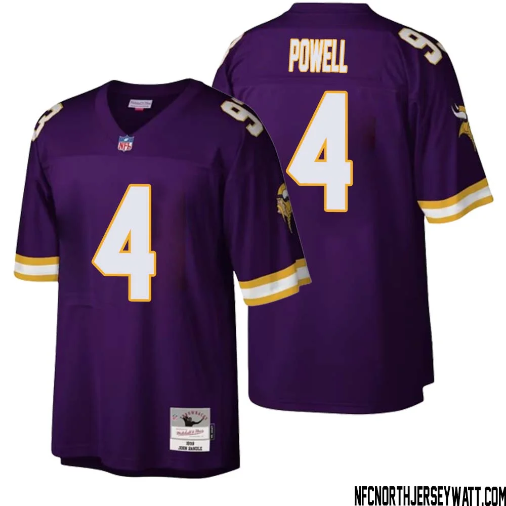 Brandon Powell No 4 Men Mitchell Ness Purple Minnesota Vikings Legacy Replica Jersey 1