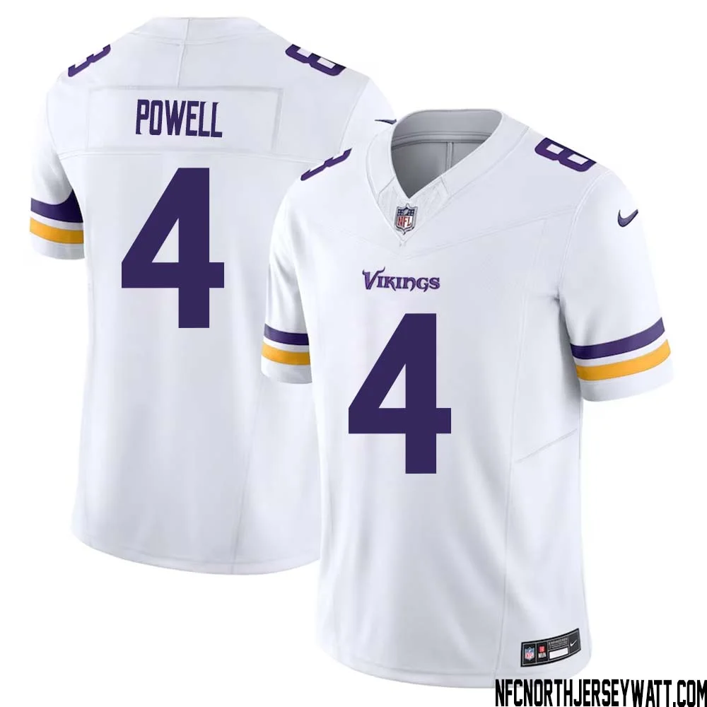 Brandon Powell No 4 Men White Minnesota Vikings Vapor F.U.S.E. Limited Jersey