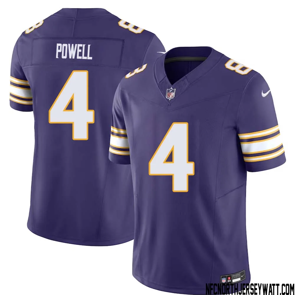 Brandon Powell No 4 Mens Purple Minnesota Vikings Vapor F.U.S.E. Limited Jersey