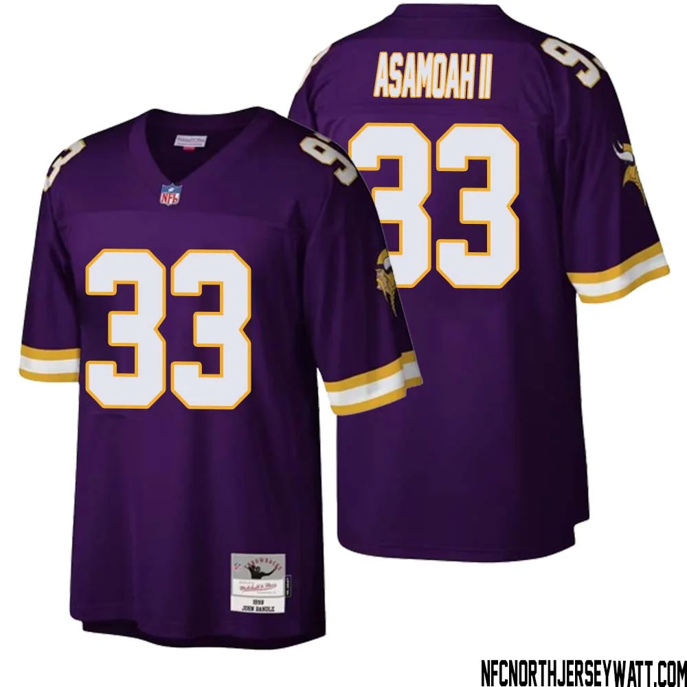 Brian Asamoah II No 33 Men Mitchell Ness Purple Minnesota Vikings Legacy Replica Jersey 1