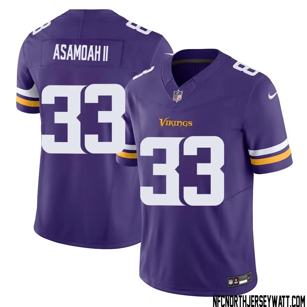 Brian Asamoah II No 33 Men Purple Minnesota Vikings Vapor F.U.S.E. Limited Jersey