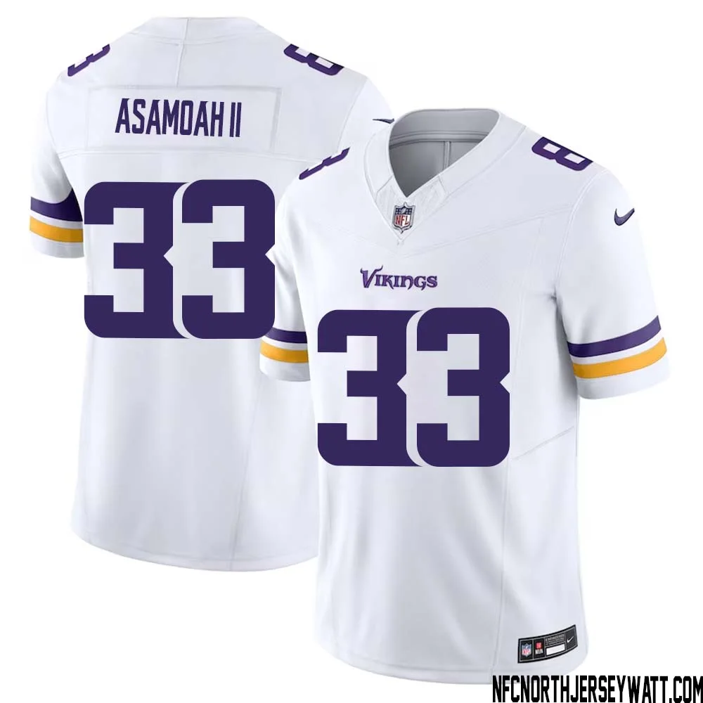 Brian Asamoah II No 33 Men White Minnesota Vikings Vapor F.U.S.E. Limited Jersey 1