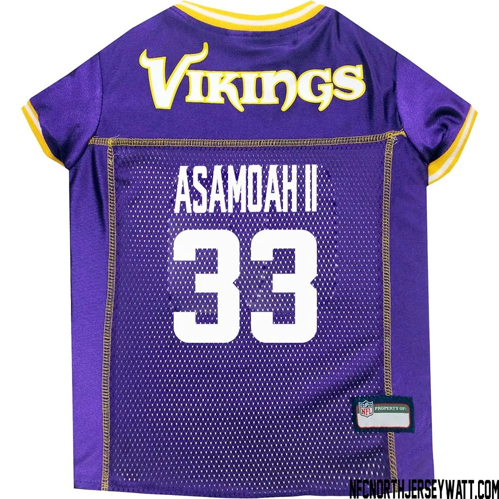 Brian Asamoah II No 33 Purple Minnesota Vikings Dog Jersey