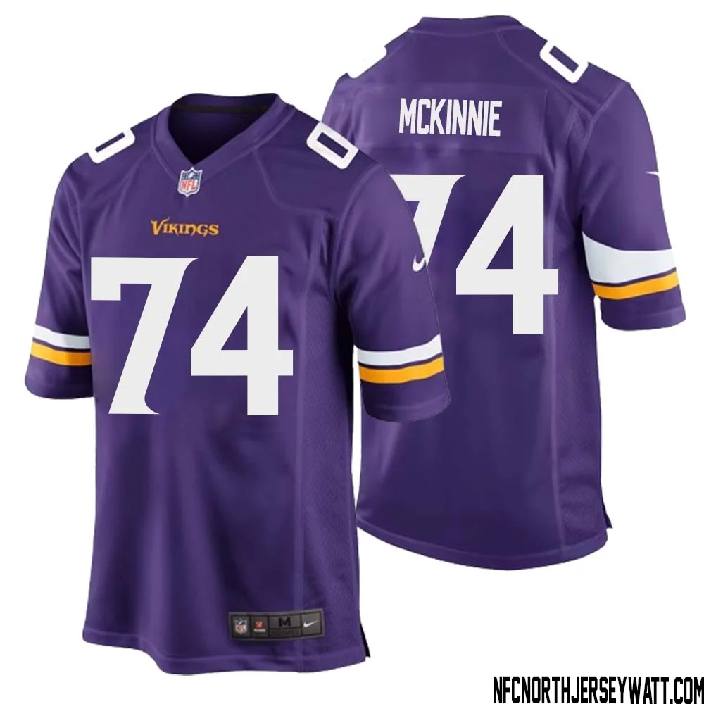 Bryant McKinnie No 74 Minnesota Vikings Game Jersey Court Purple for Mens 1