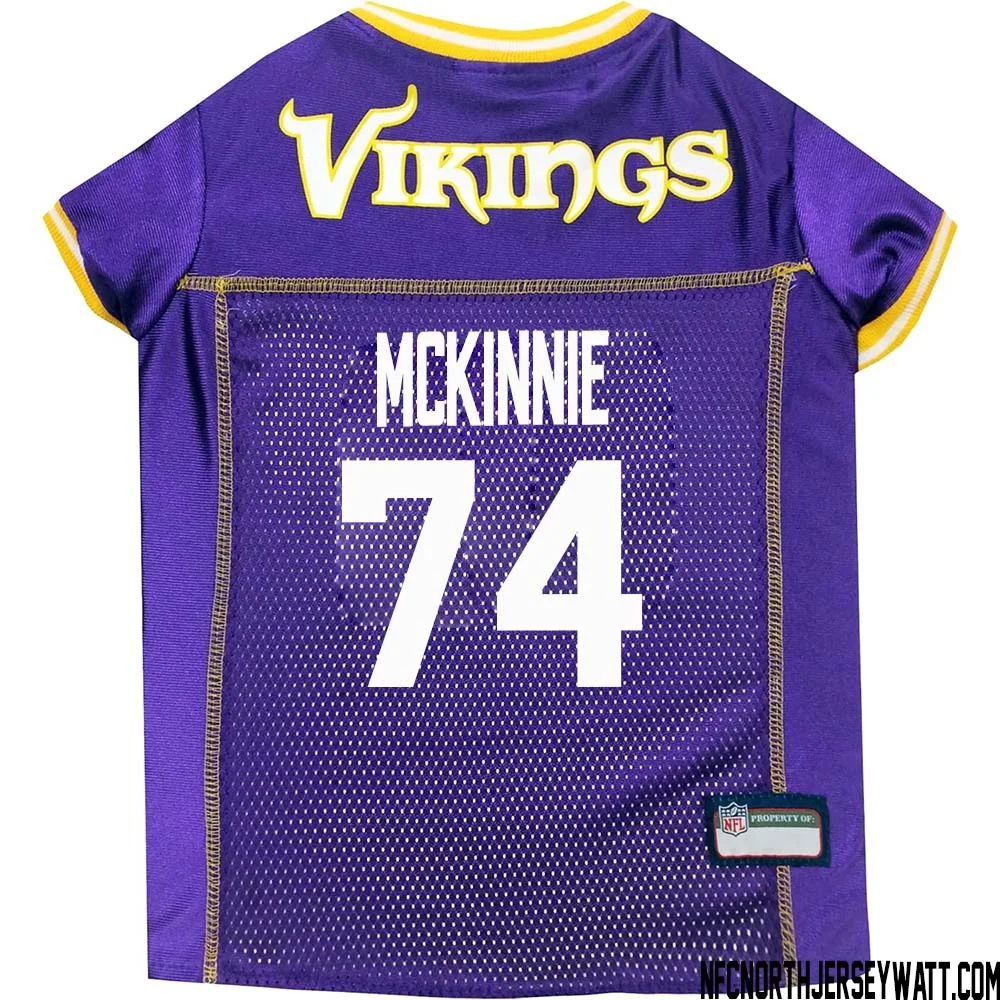 Bryant McKinnie No 74 Purple Minnesota Vikings Dog Jersey