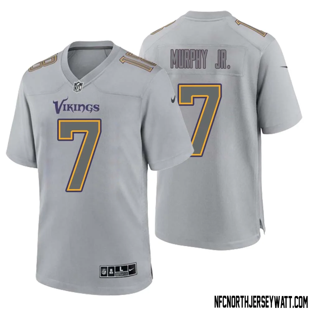 Byron Murphy Jr. No 7 Men Gray Minnesota Vikings Atmosphere Fashion Game Jersey