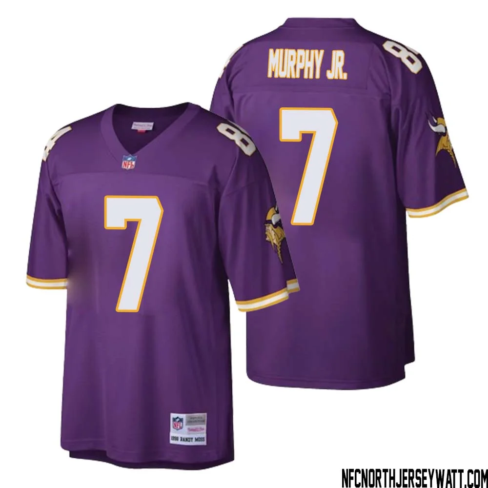 Byron Murphy Jr. No 7 Men Mitchell Ness Purple Minnesota Vikings Retired Player Legacy Replica Jersey