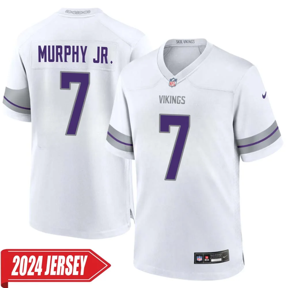 Byron Murphy Jr. No 7 Men s Minnesota Vikings White Alternate Custom Game 2024 Jersey