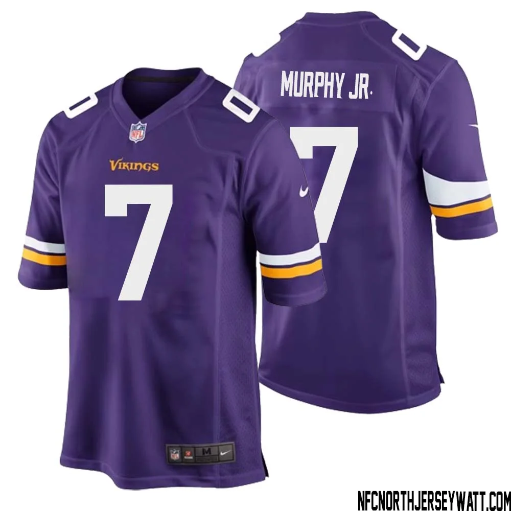 Byron Murphy Jr. No 7 Minnesota Vikings Game Jersey Court Purple for Mens 1