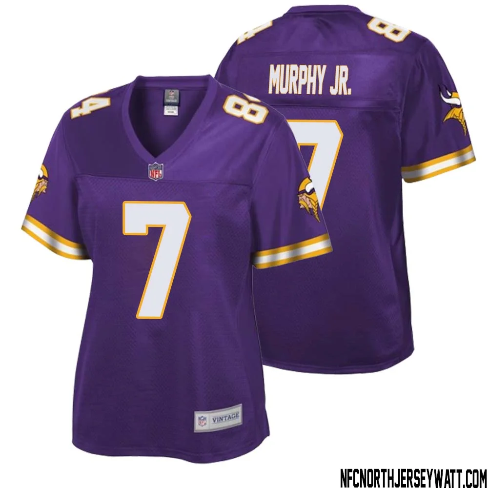 Byron Murphy Jr. No 7 Women NFL Pro Line Purple Minnesota Vikings Retired Player Replica Jersey