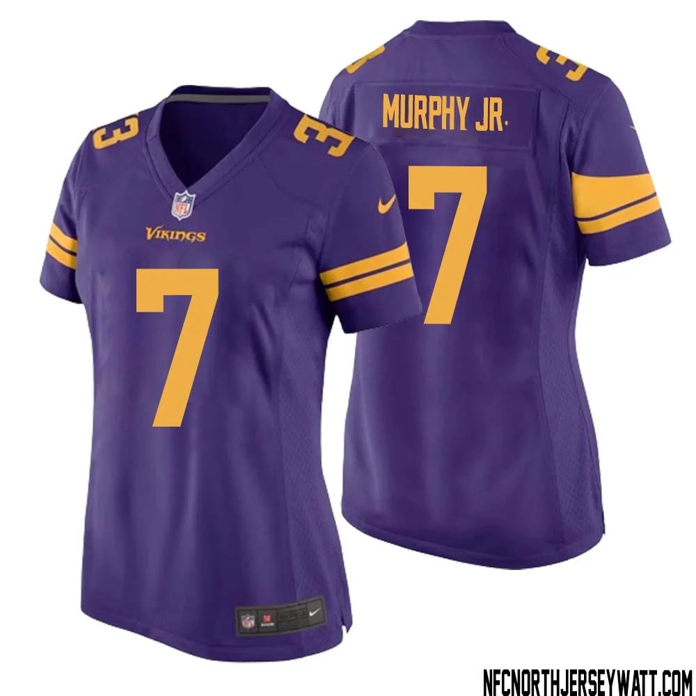 Byron Murphy Jr. No 7 Women Purple Minnesota Vikings Alternate Game Jersey 1