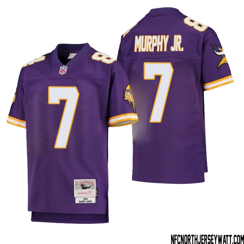 Byron Murphy Jr. No 7 Youth Mitchell Ness Purple Minnesota Vikings 1998 Legacy Retired Player Jersey