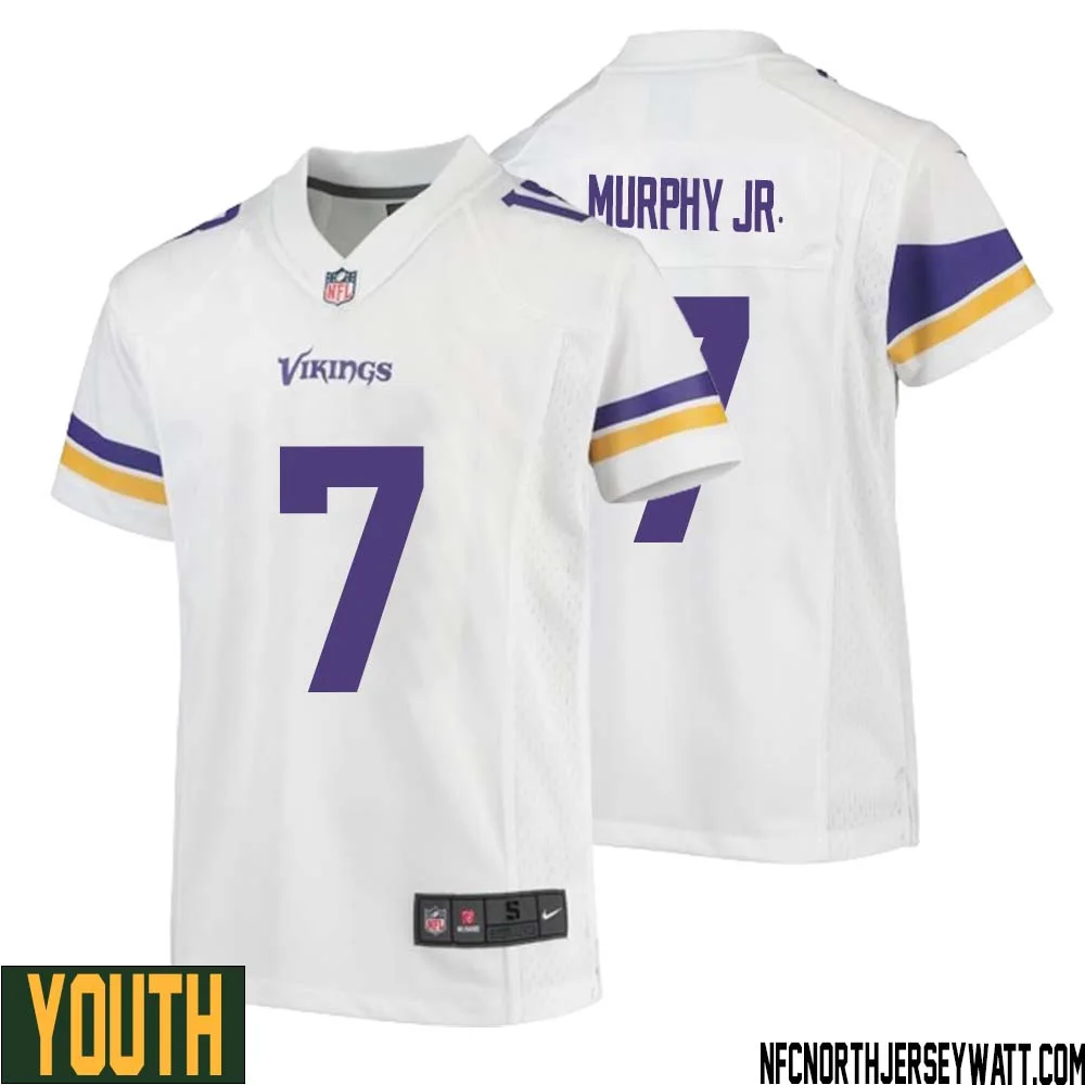 Byron Murphy Jr. No 7 Youth White Minnesota Vikings Game Player Away Jersey