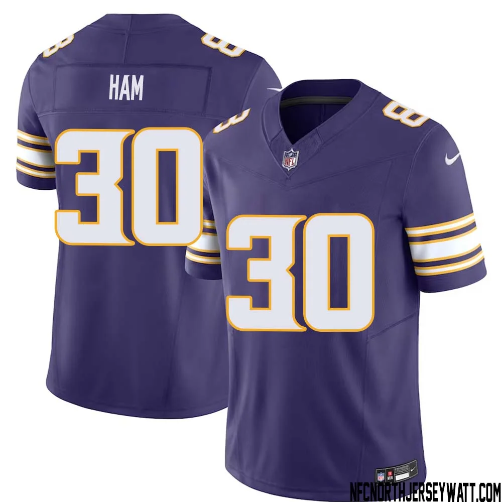 C.J. Ham No 30 Mens Purple Minnesota Vikings Vapor F.U.S.E. Limited Jersey