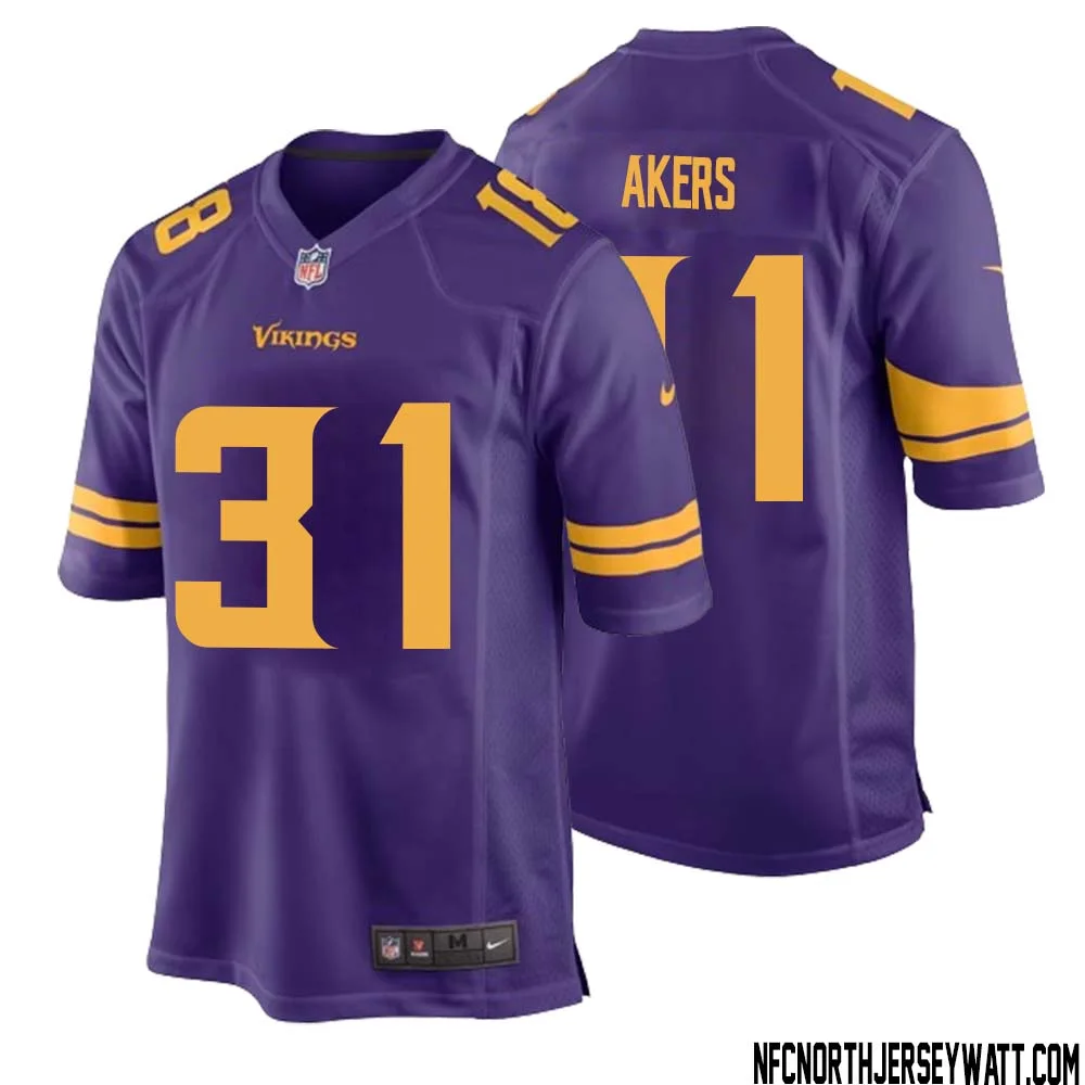 Cam Akers No 31 Men Purple Minnesota Vikings Alternate Game Jersey
