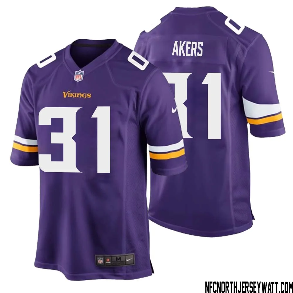 Cam Akers No 31 Minnesota Vikings Game Jersey Court Purple for Mens 1