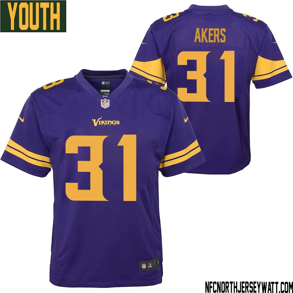 Cam Akers No 31 Youth Purple Minnesota Vikings Color Rush Vapor Untouchable Limited Jersey