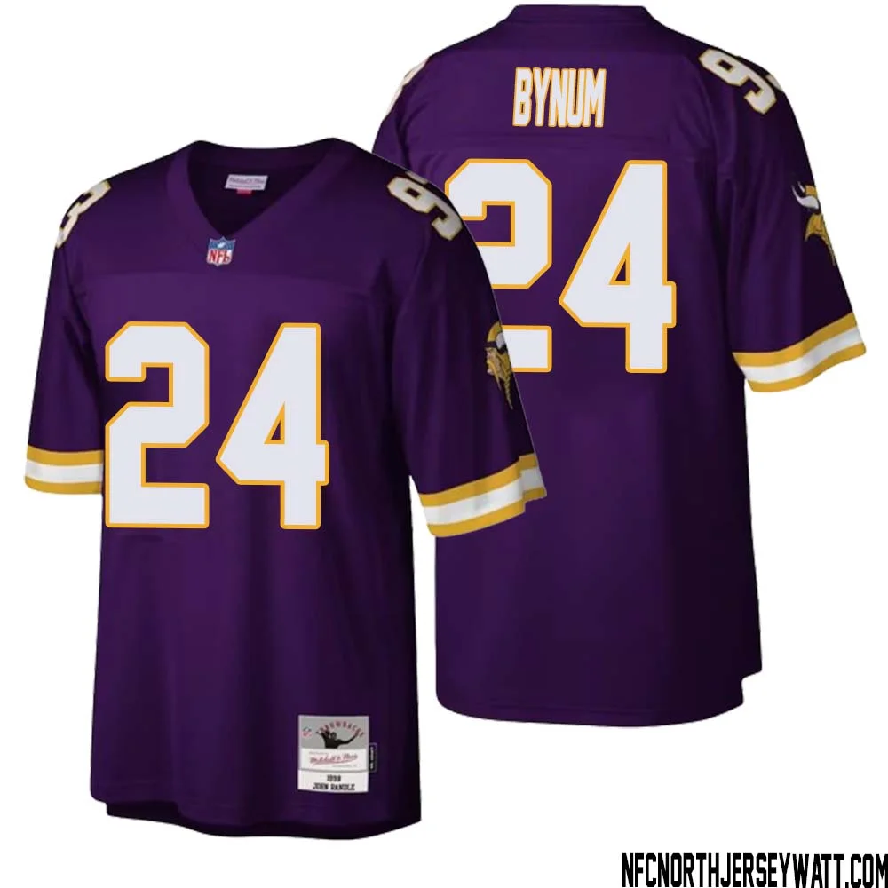 Camryn Bynum No 24 Men Mitchell Ness Purple Minnesota Vikings Legacy Replica Jersey 1