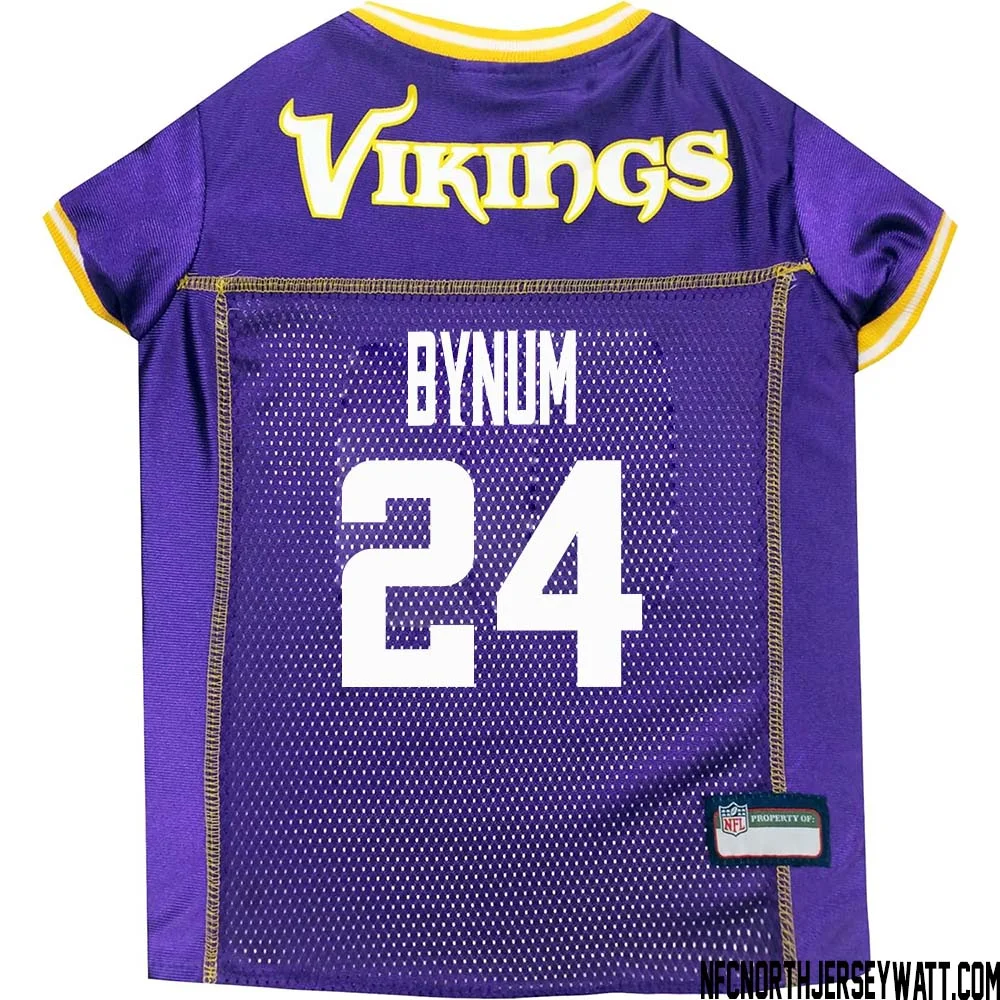 Camryn Bynum No 24 Purple Minnesota Vikings Dog Jersey 1
