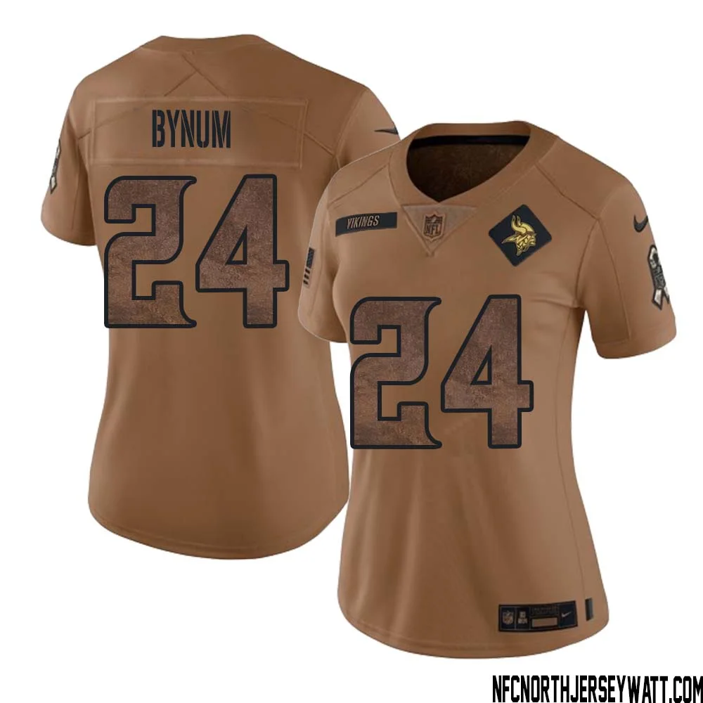Camryn Bynum No 24 Women Brown Minnesota Vikings 2023 Salute To Service Limited Jersey