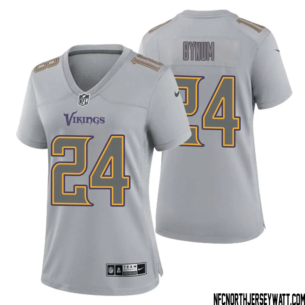 Camryn Bynum No 24 Women Gray Minnesota Vikings Atmosphere Fashion Game Jersey 1