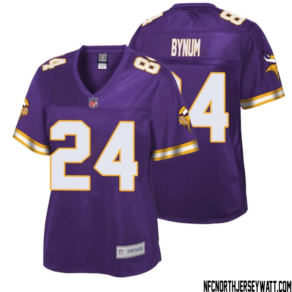 Camryn Bynum No 24 Women NFL Pro Line Purple Minnesota Vikings Retired Player Replica Jersey 1