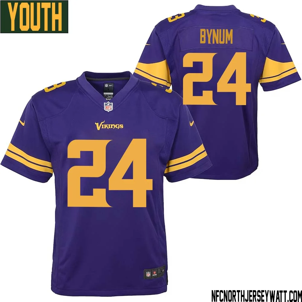 Camryn Bynum No 24 Youth Purple Minnesota Vikings Color Rush Vapor Untouchable Limited Jersey