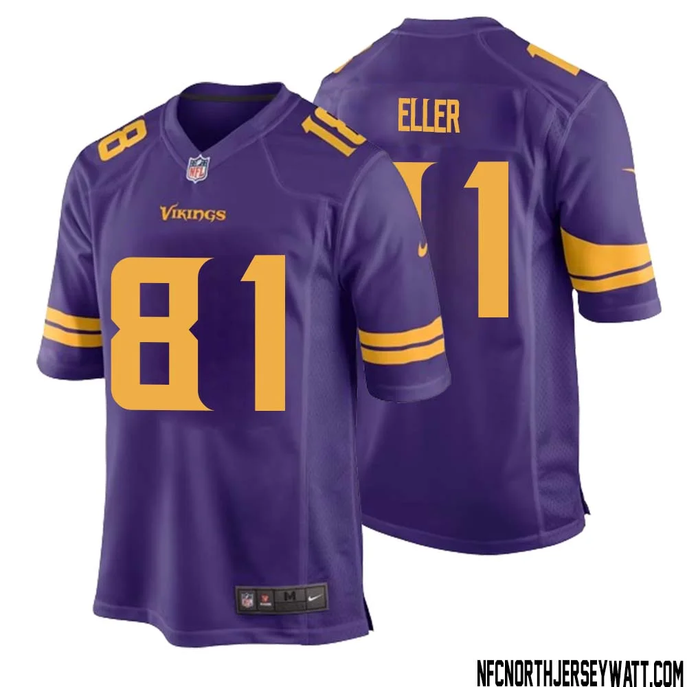 Carl Eller No 81 Men Purple Minnesota Vikings Alternate Game Jersey 1