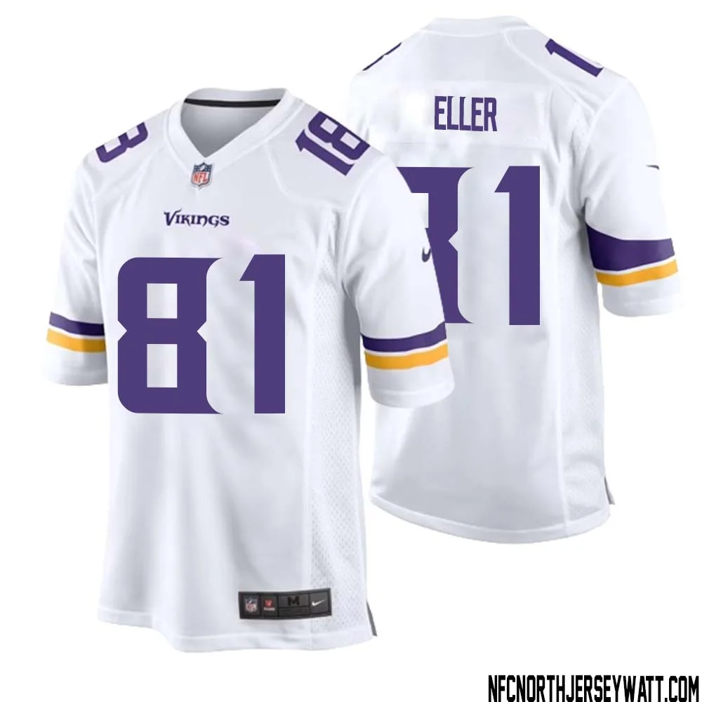 Carl Eller No 81 Men White Minnesota Vikings Game Player Away Jersey