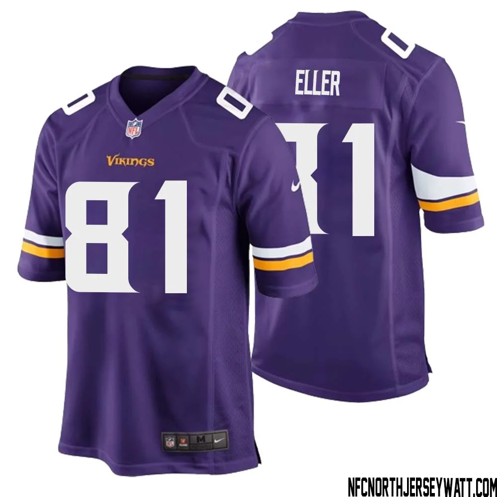 Carl Eller No 81 Minnesota Vikings Game Jersey Court Purple for Mens