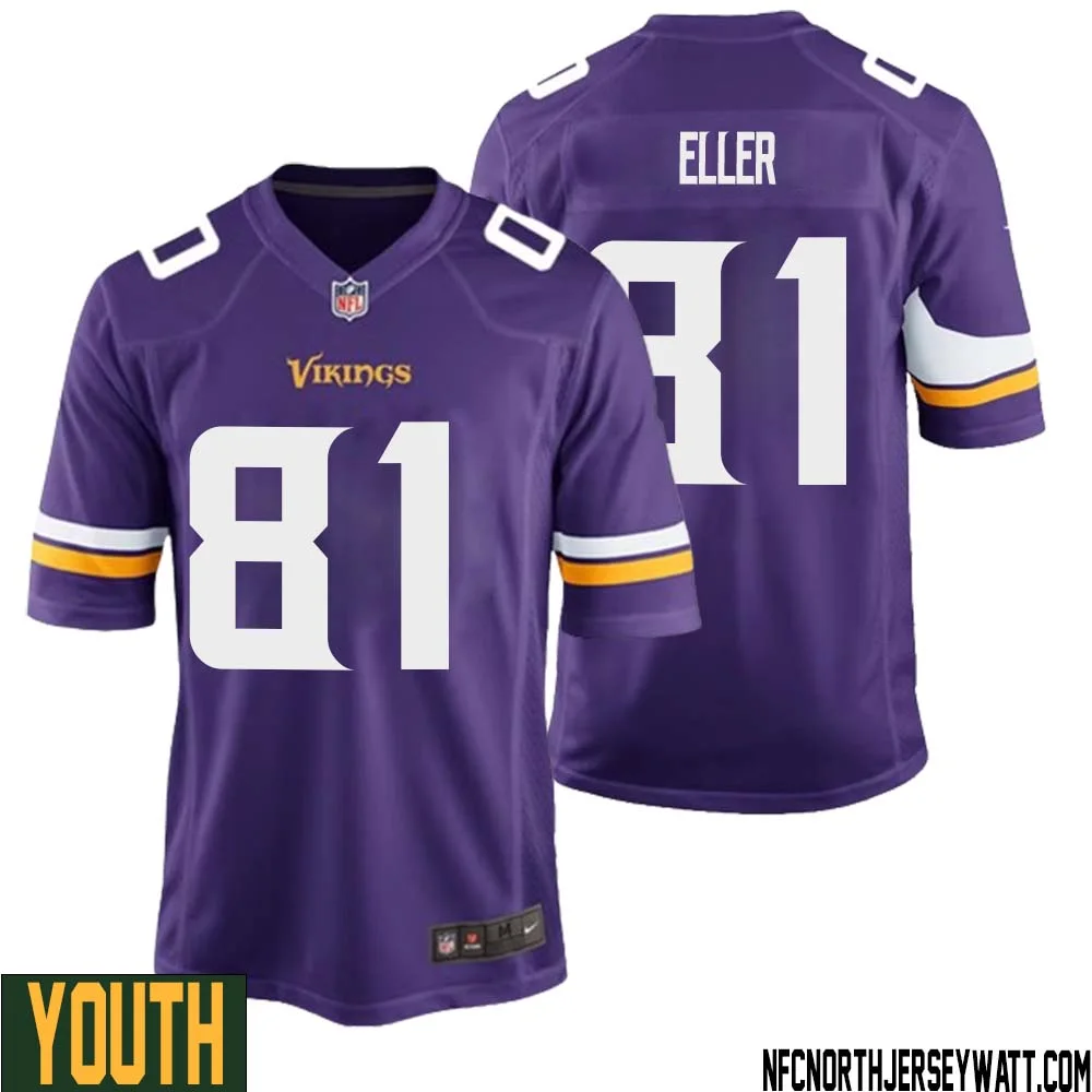 Carl Eller No 81 Minnesota Vikings Game Jersey Court Purple for Youth 1