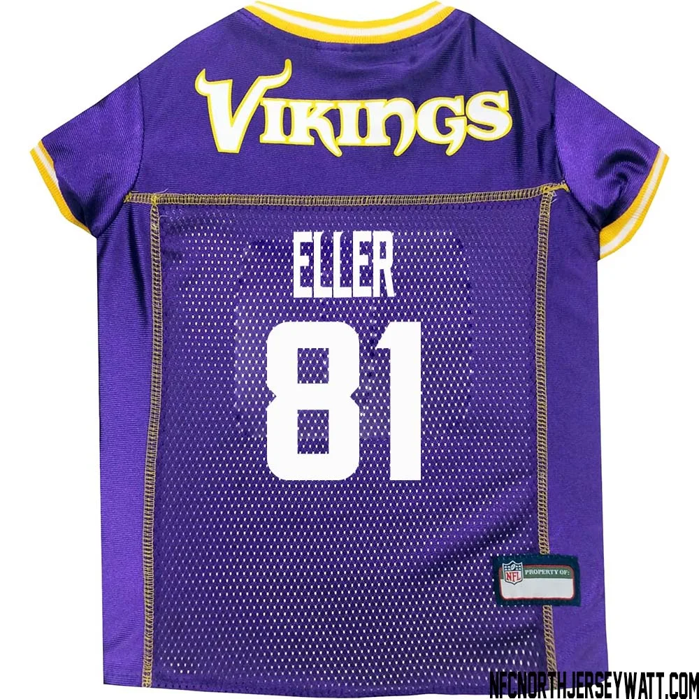 Carl Eller No 81 Purple Minnesota Vikings Dog Jersey 1