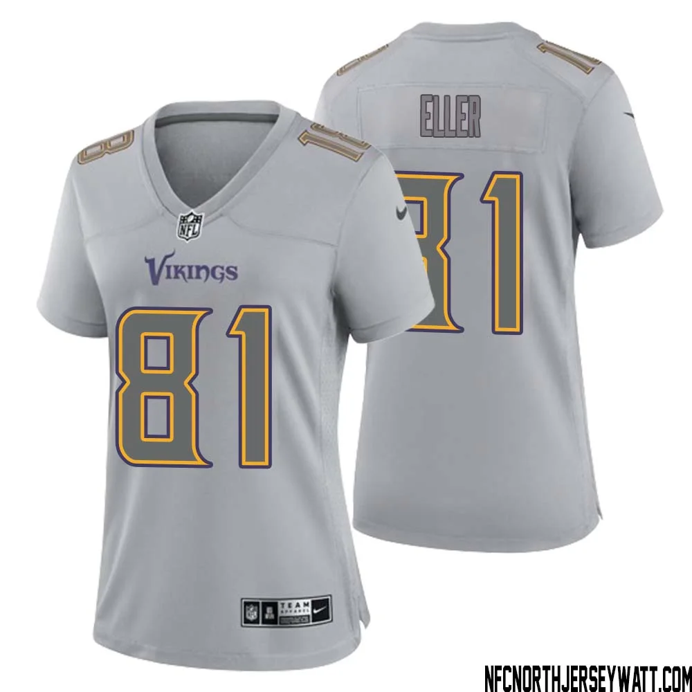 Carl Eller No 81 Women Gray Minnesota Vikings Atmosphere Fashion Game Jersey