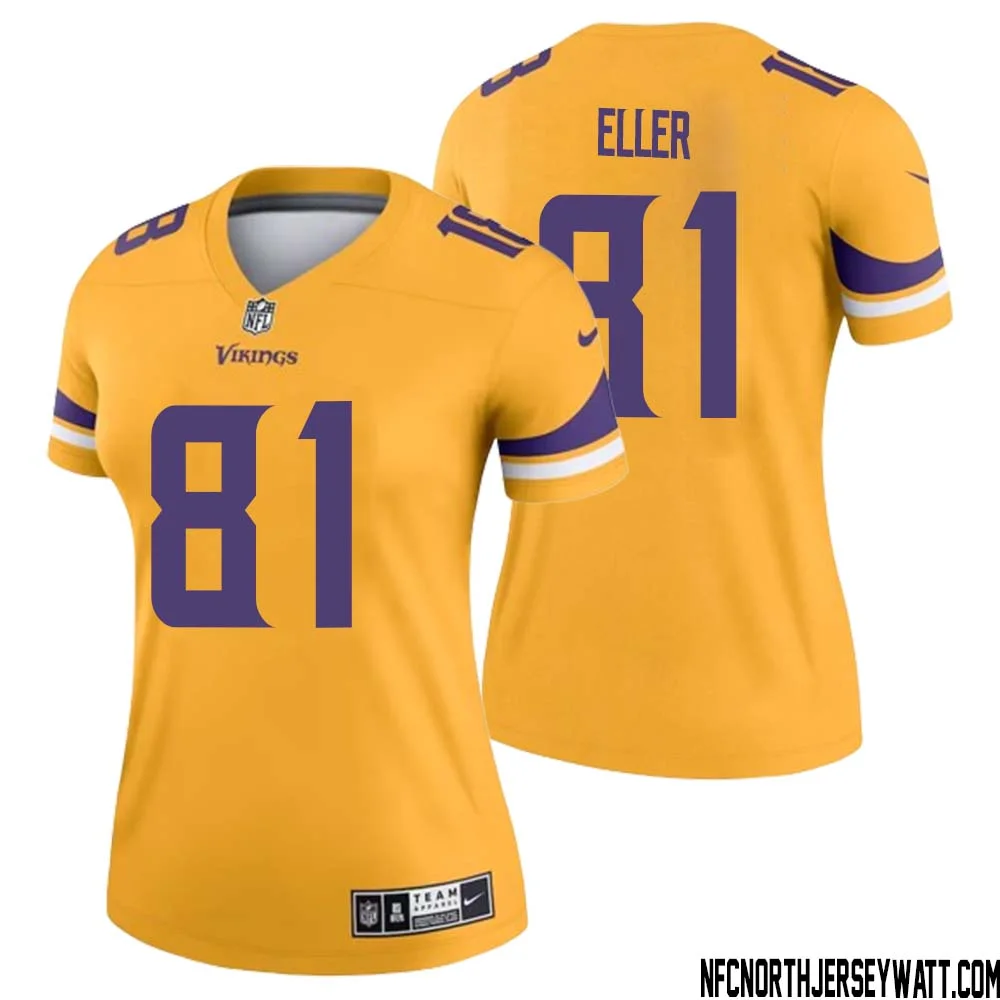 Carl Eller No 81 Women Minnesota Vikings Gold Inverted Legend Jersey 1