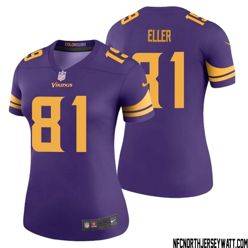 Carl Eller No 81 Women Purple Minnesota Vikings Color Rush Vapor Untouchable Limited Jersey 1