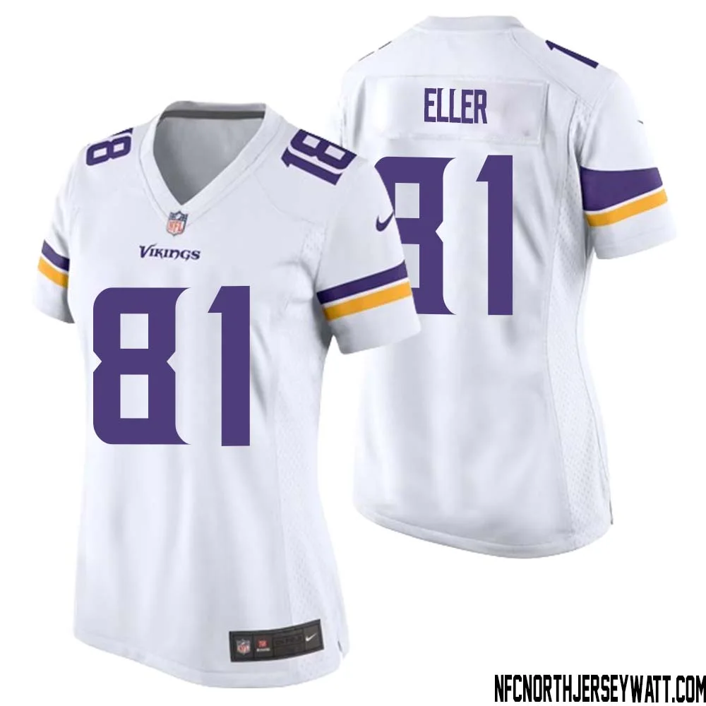 Carl Eller No 81 Women White Minnesota Vikings Game Player Away Jersey 1
