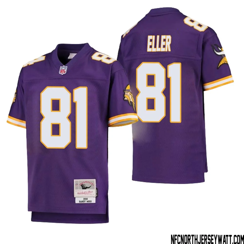 Carl Eller No 81 Youth Mitchell Ness Purple Minnesota Vikings 1998 Legacy Retired Player Jersey 1