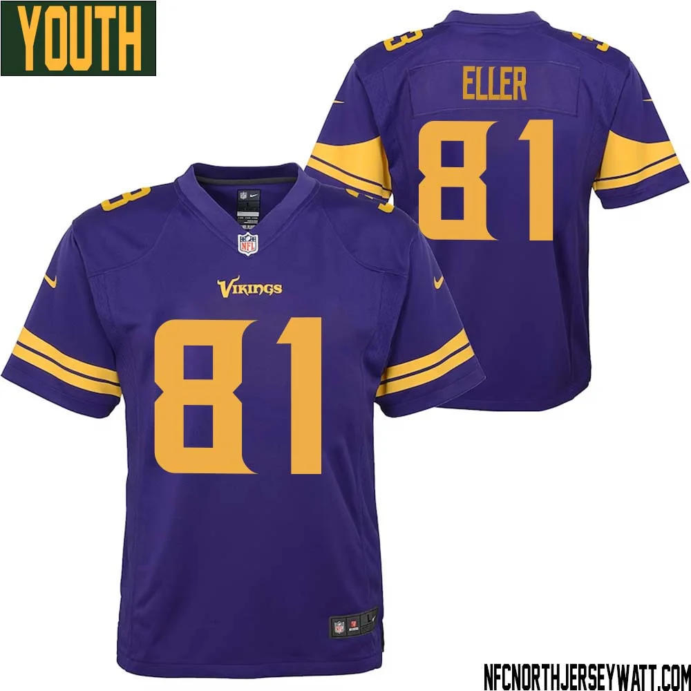 Carl Eller No 81 Youth Purple Minnesota Vikings Color Rush Vapor Untouchable Limited Jersey