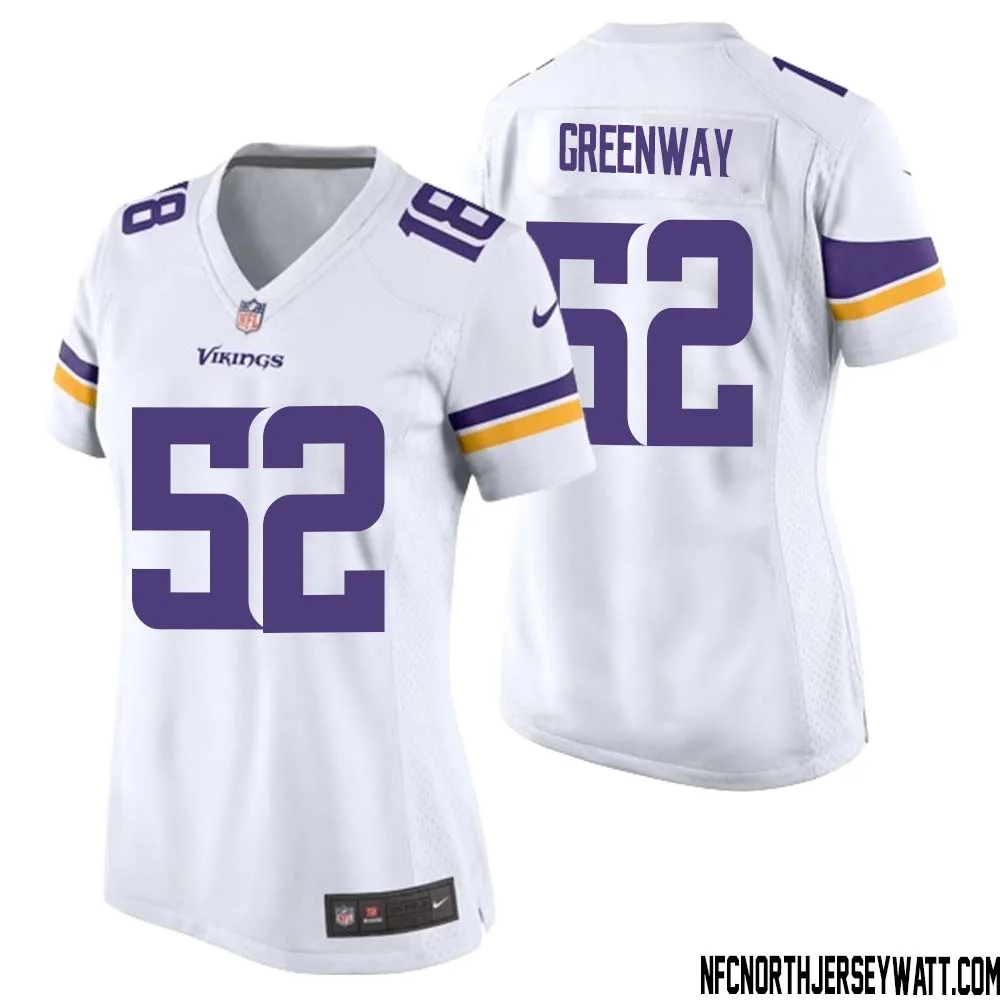 Chad Greenway No 52 Women White Minnesota Vikings Game Player Away Jersey 1