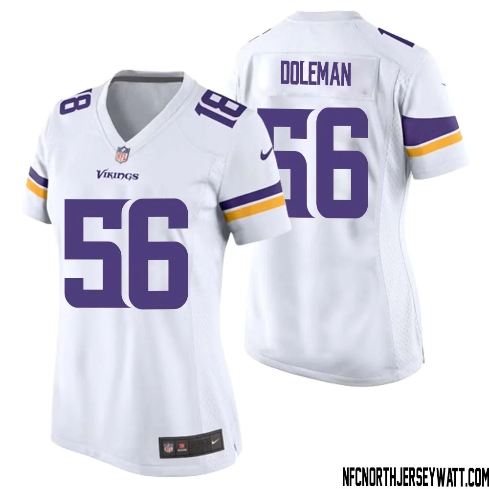 Chris Doleman No 56 Women White Minnesota Vikings Game Player Away Jersey 1