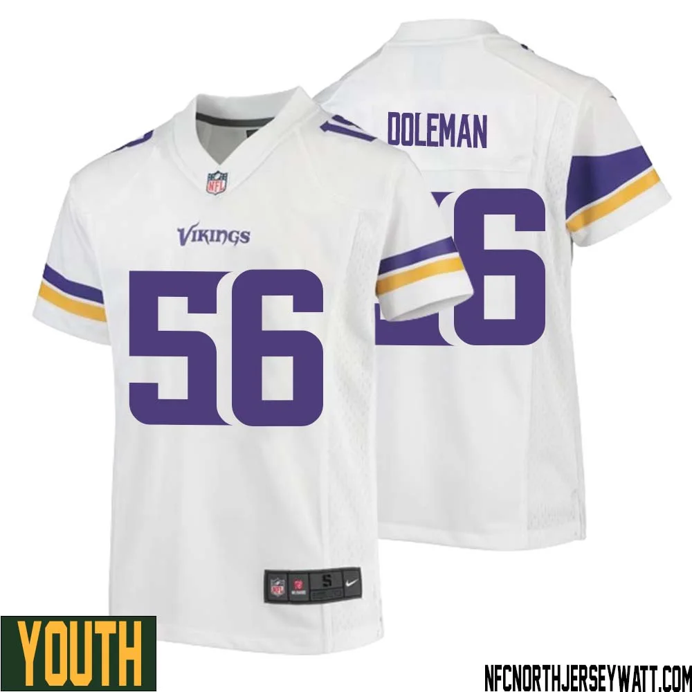 Chris Doleman No 56 Youth White Minnesota Vikings Game Player Away Jersey 1