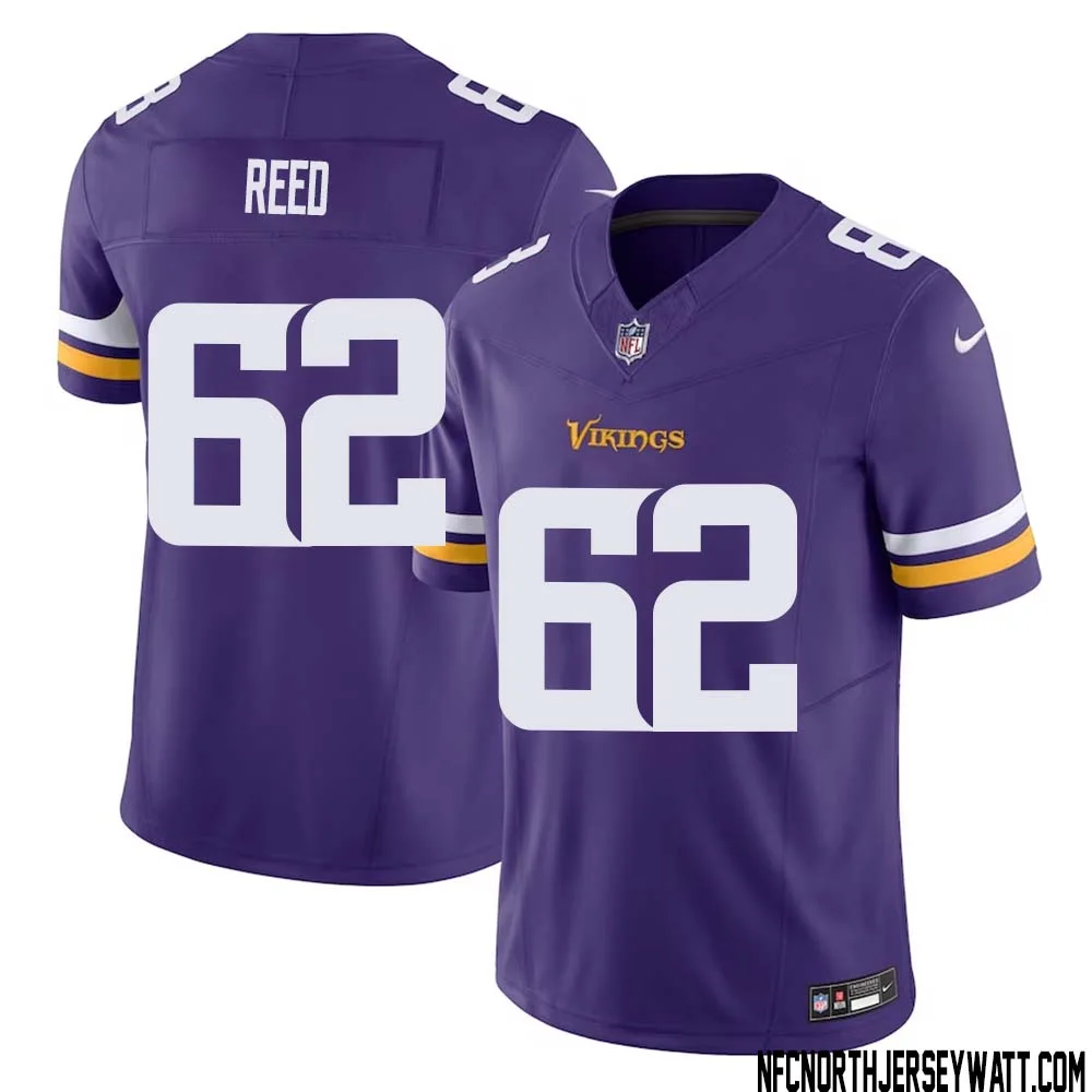 Chris Reed No 62 Men Purple Minnesota Vikings Vapor F.U.S.E. Limited Jersey 1