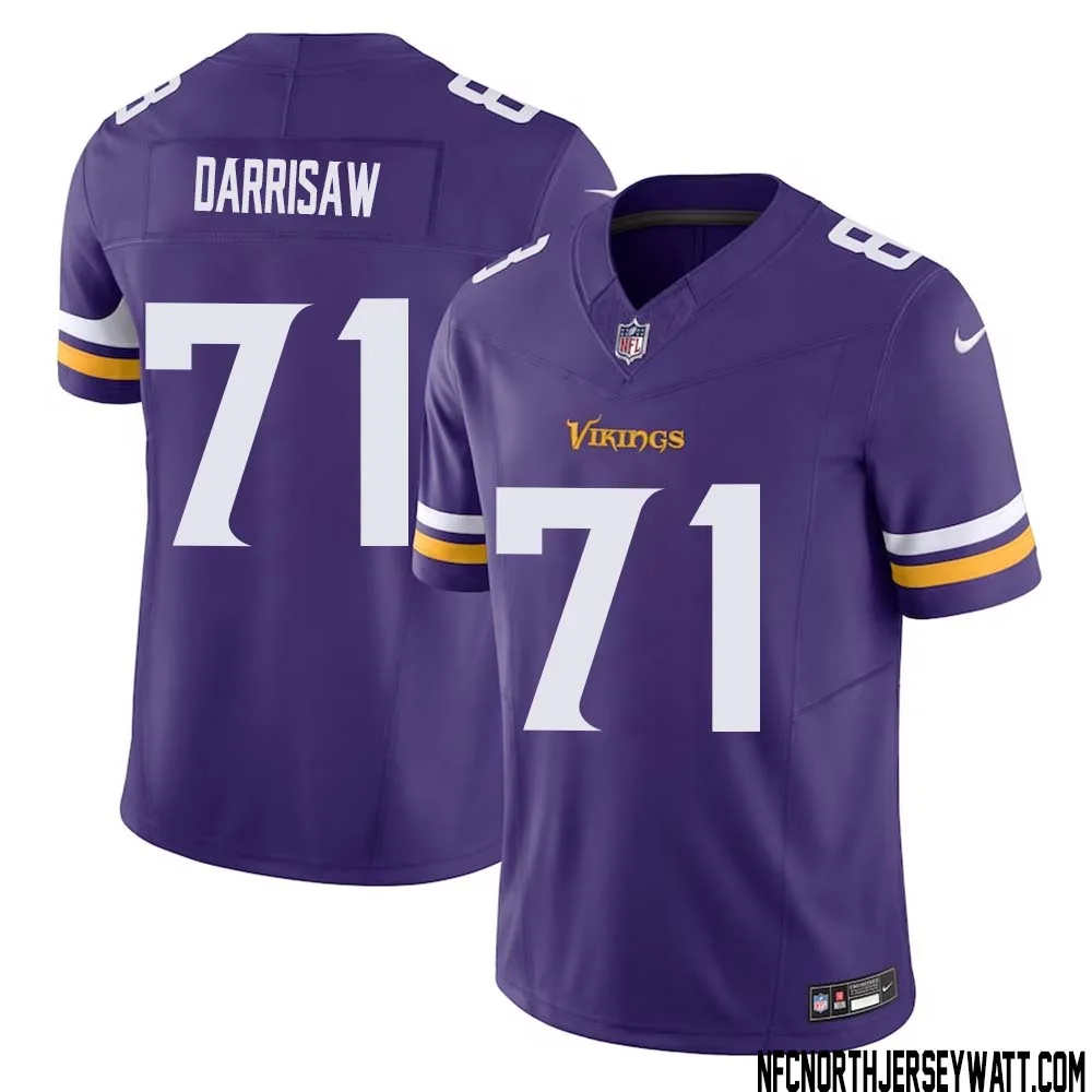 Christian Darrisaw No 71 Men Purple Minnesota Vikings Vapor F.U.S.E. Limited Jersey