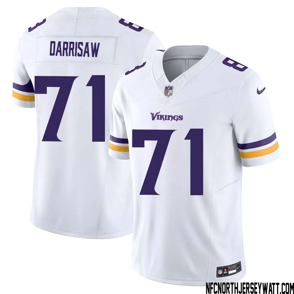 Christian Darrisaw No 71 Men White Minnesota Vikings Vapor F.U.S.E. Limited Jersey